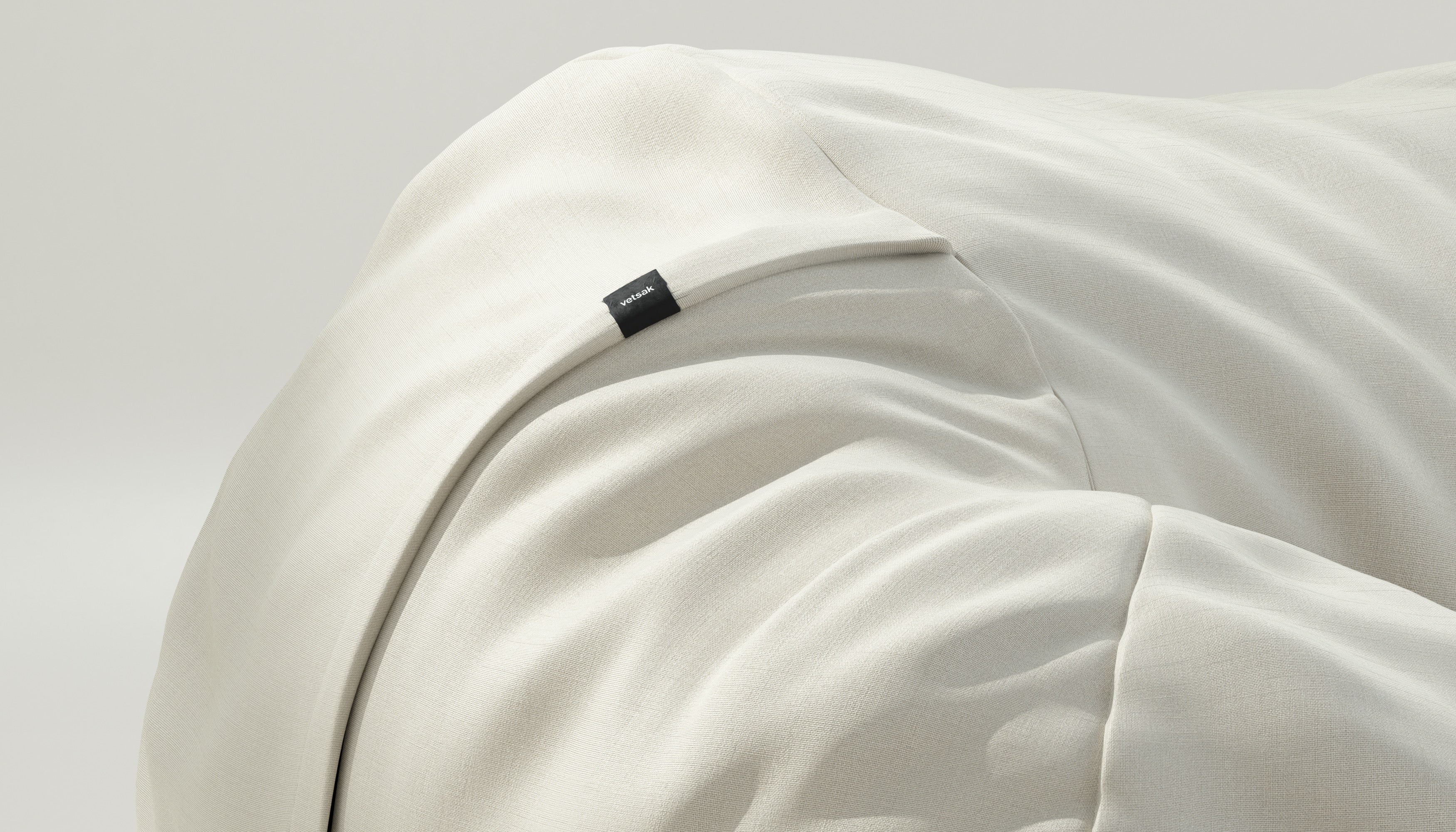 vetsak | Cover Beanbag Large - Pique - Creme - Image 3