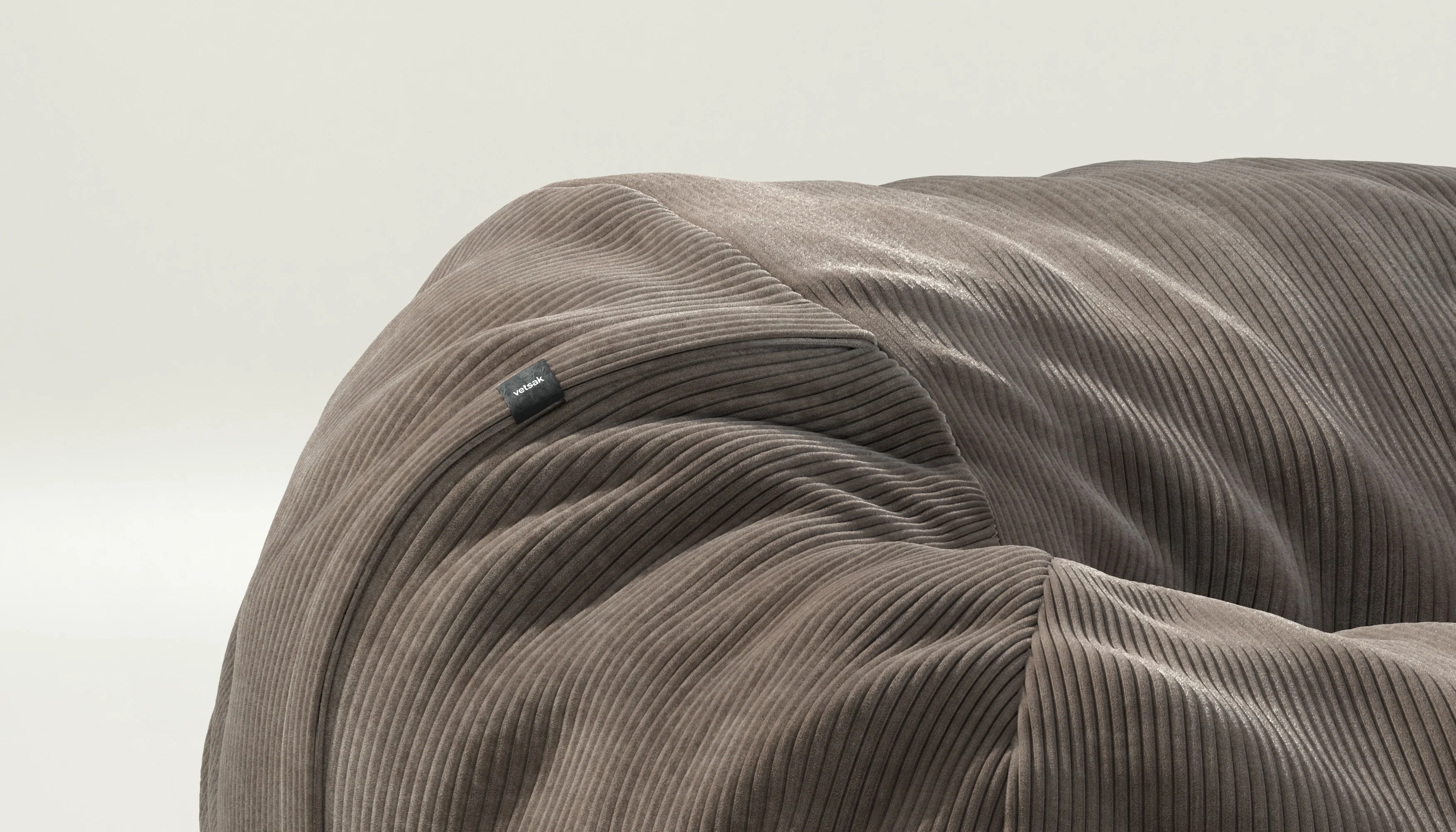 vetsak | Cover Beanbag Medium - Cord Velour - Mocha - Image 3