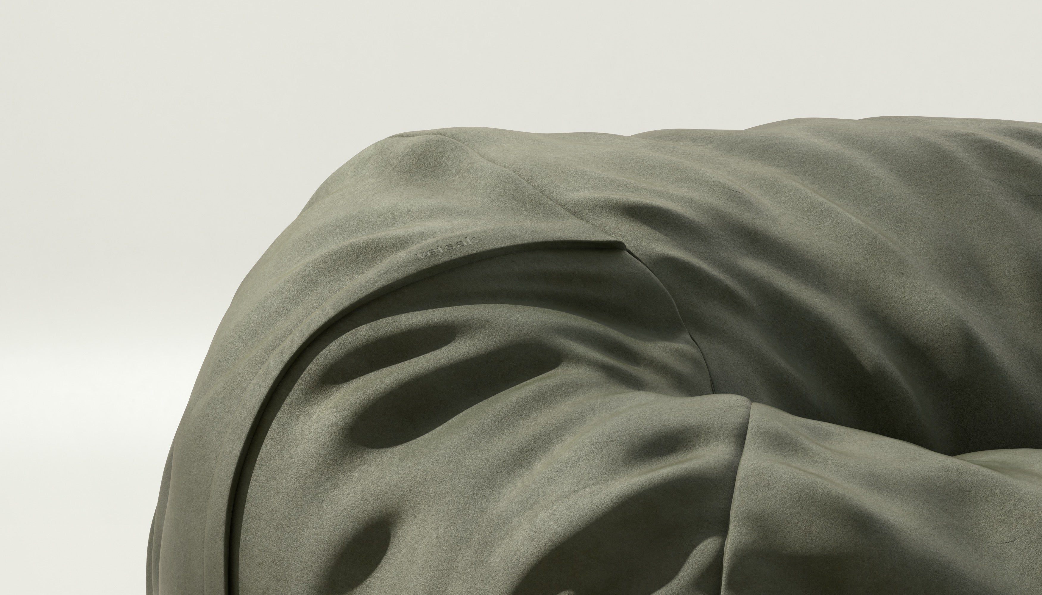 vetsak | Cover Beanbag Medium - Leather - Olive - Image 3