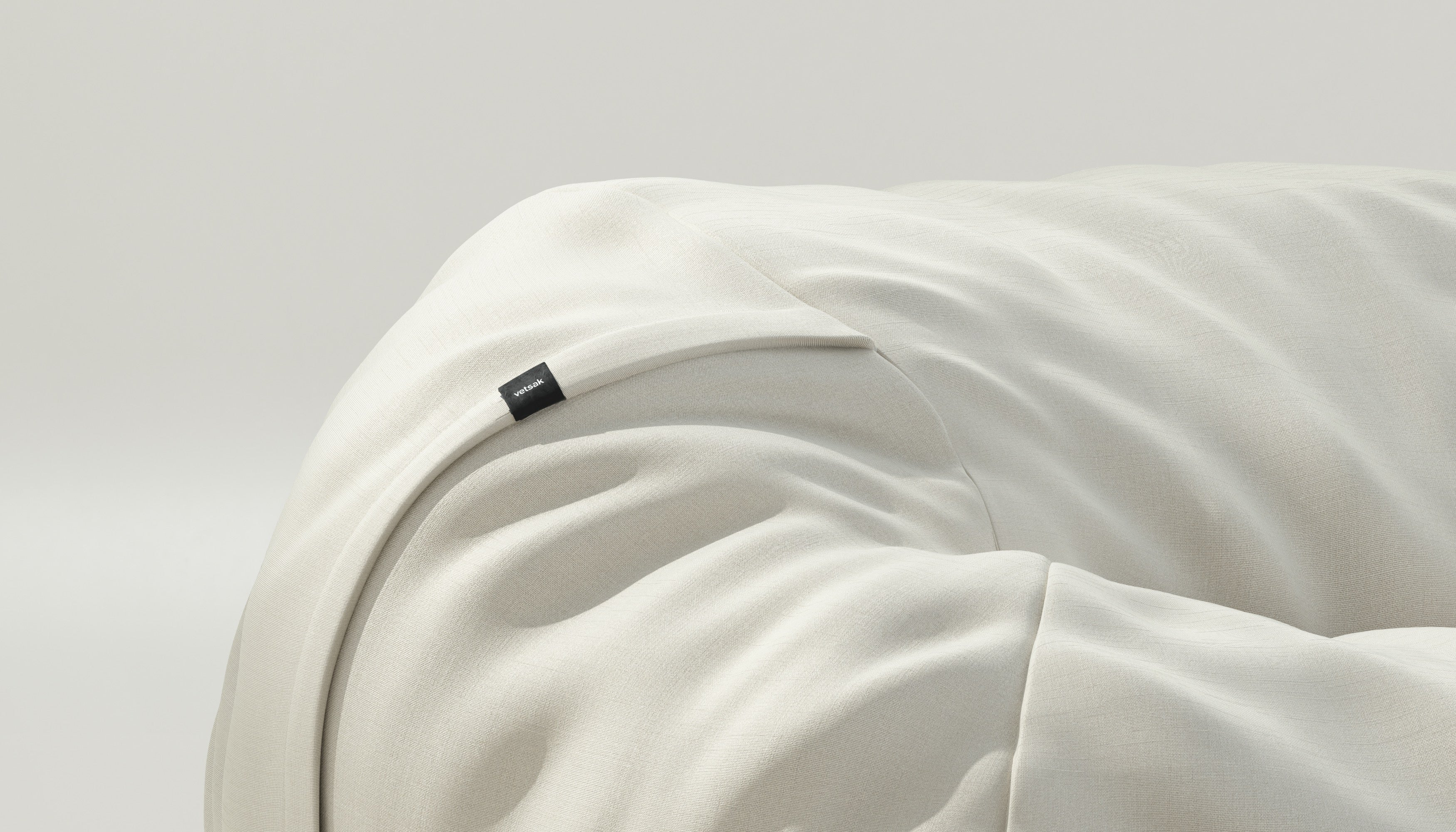 vetsak | Cover Beanbag Medium - Pique - Creme - Image 3