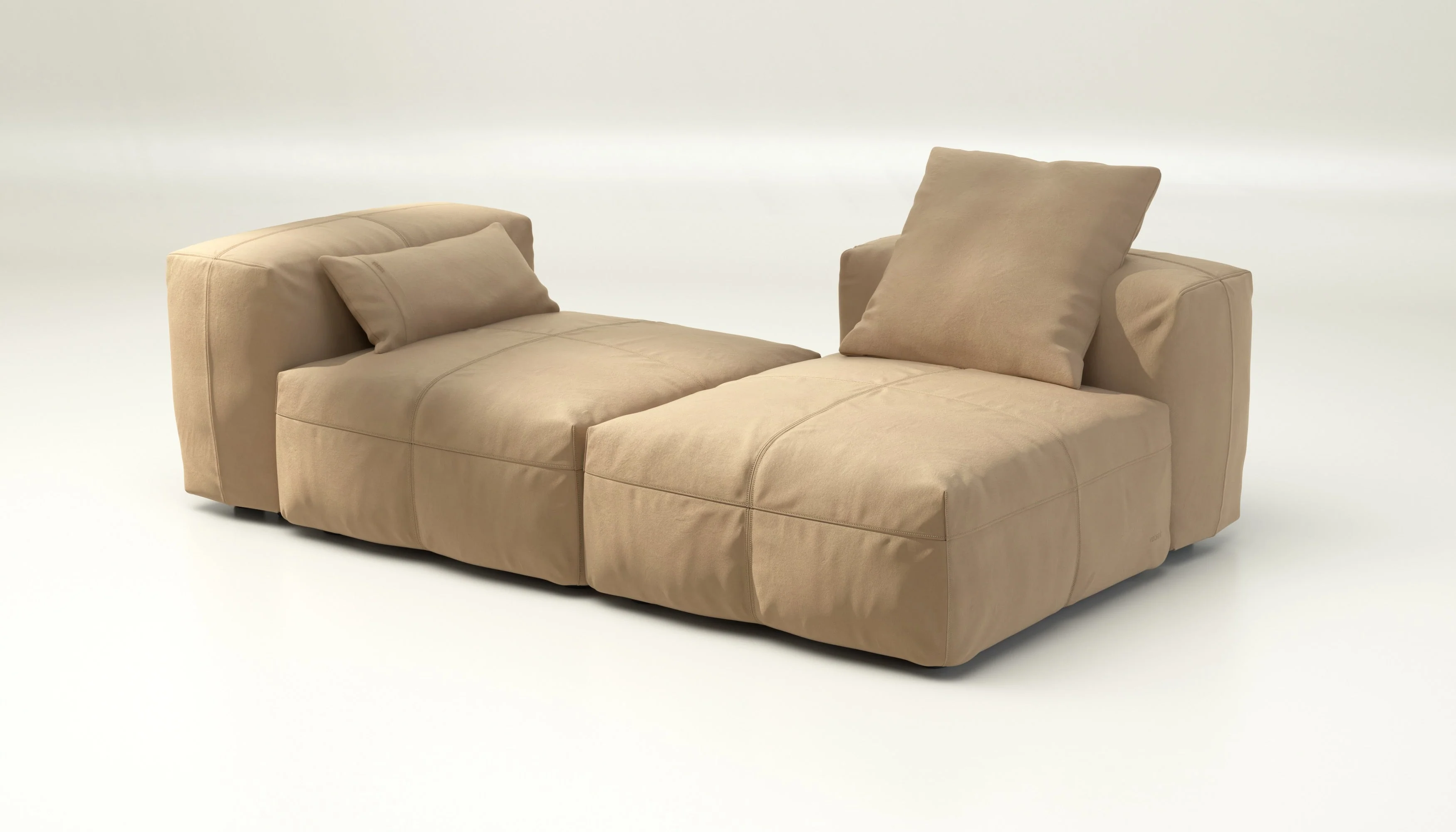 vetsak | Sofa Set 01 Medium - Leather - Beige | Modular Sofa | 2.5 Seater - Image 4