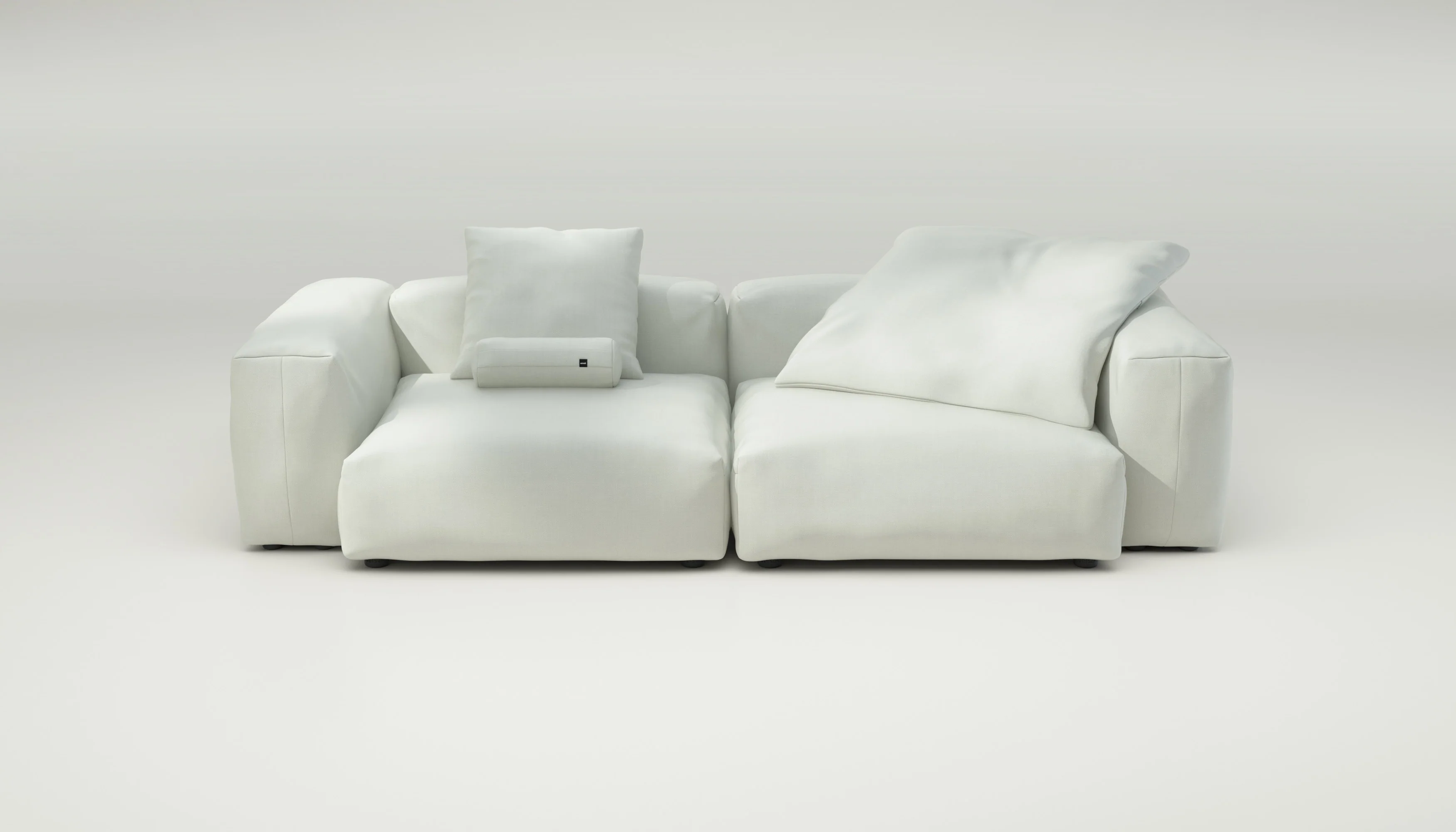 vetsak | Sofa Set 02 Large - Herringbone - Creme | Modular Sofa | 3.5 Seater | Big Sofa