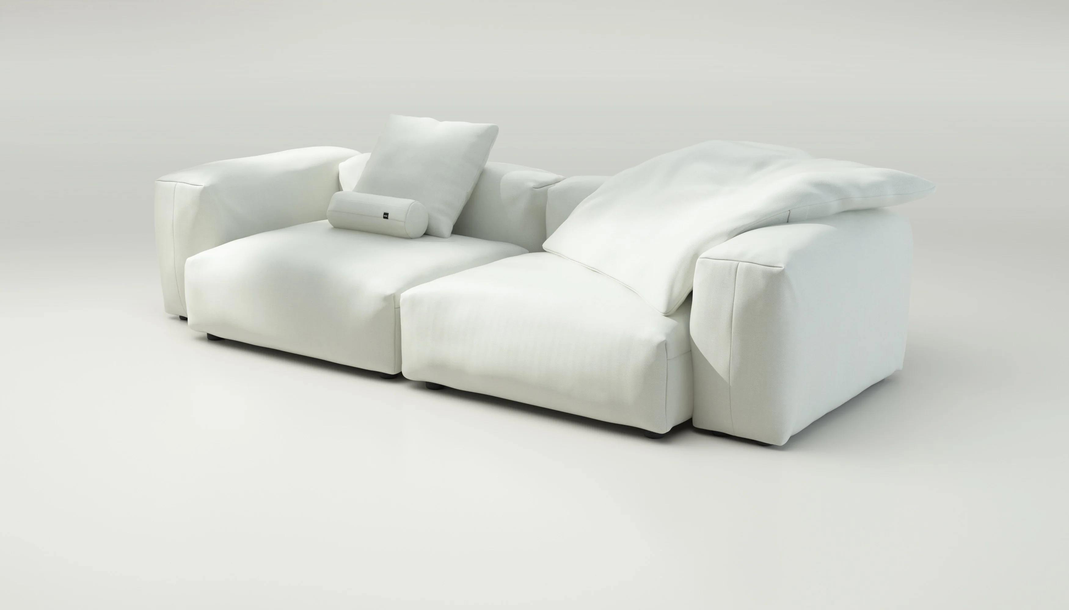 vetsak | Sofa Set 02 Large - Herringbone - Creme | Modular Sofa | 3.5 Seater | Big Sofa - Image 3
