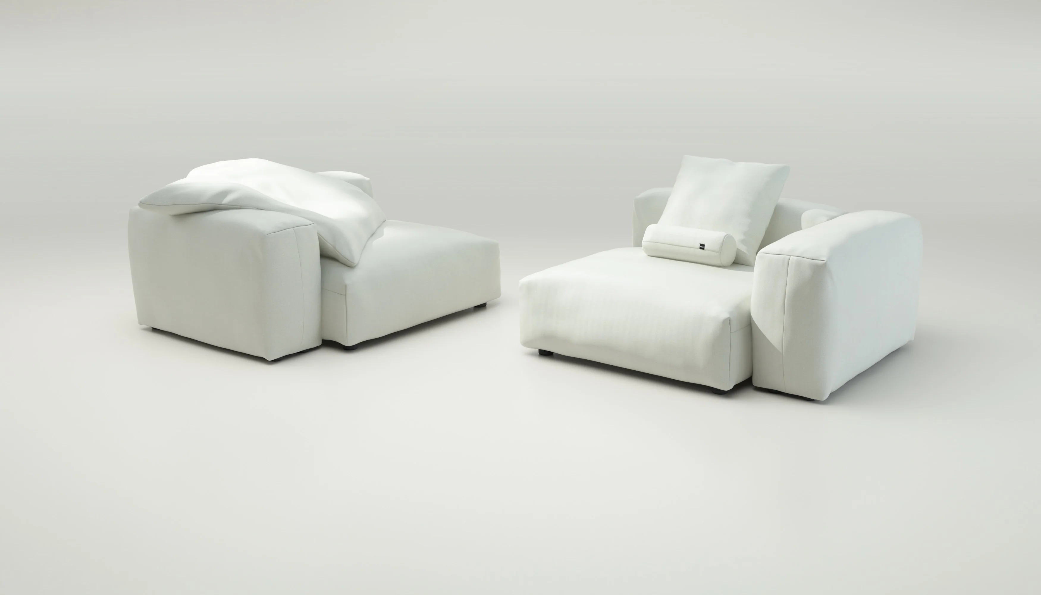 vetsak | Sofa Set 02 Large - Herringbone - Creme | Modular Sofa | 3.5 Seater | Big Sofa - Image 4