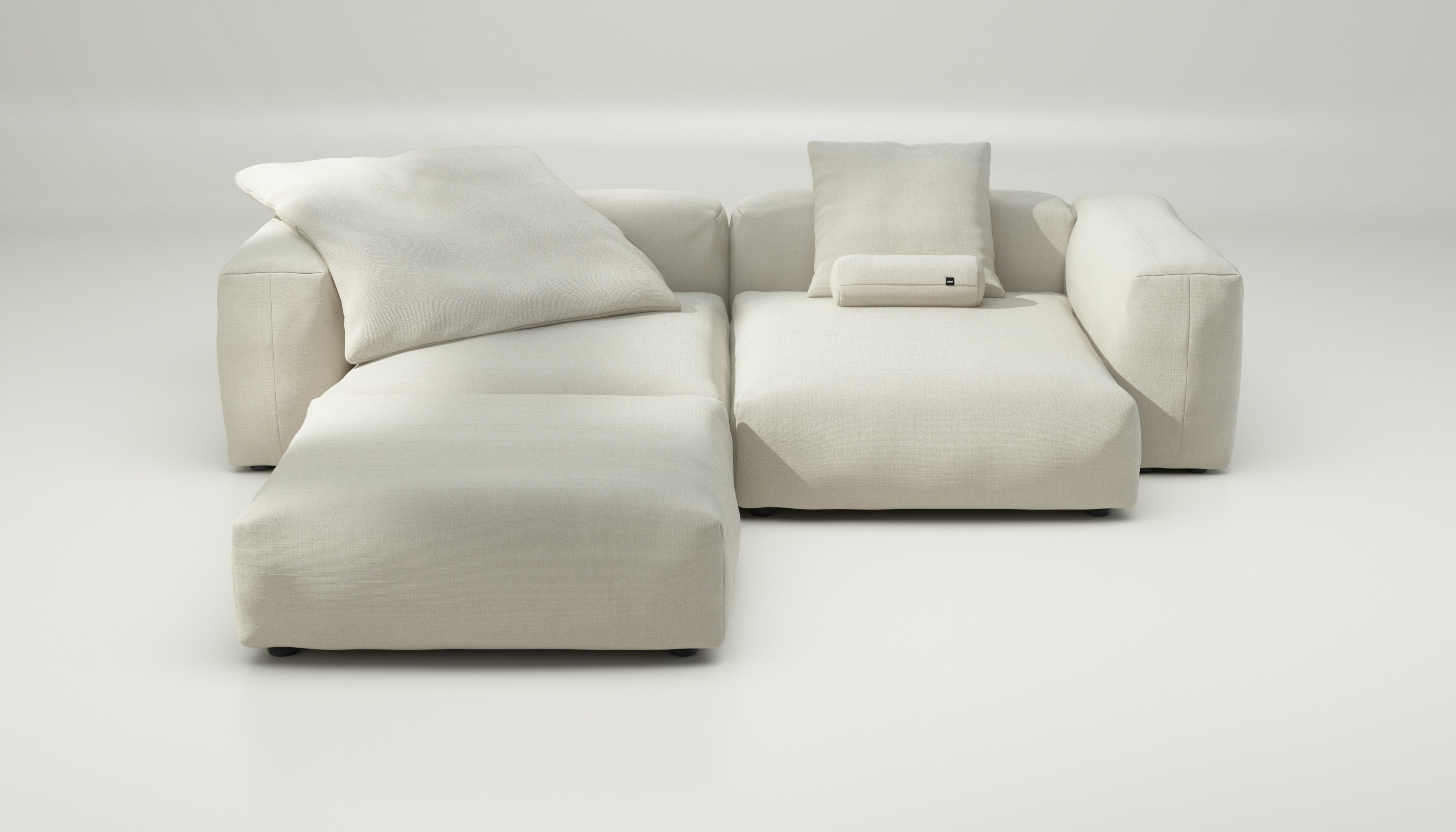 vetsak | Sofa Set 03 - Pique - Creme | Modular Sofa | 3.5 Seater | Big Sofa | Corner Sofa