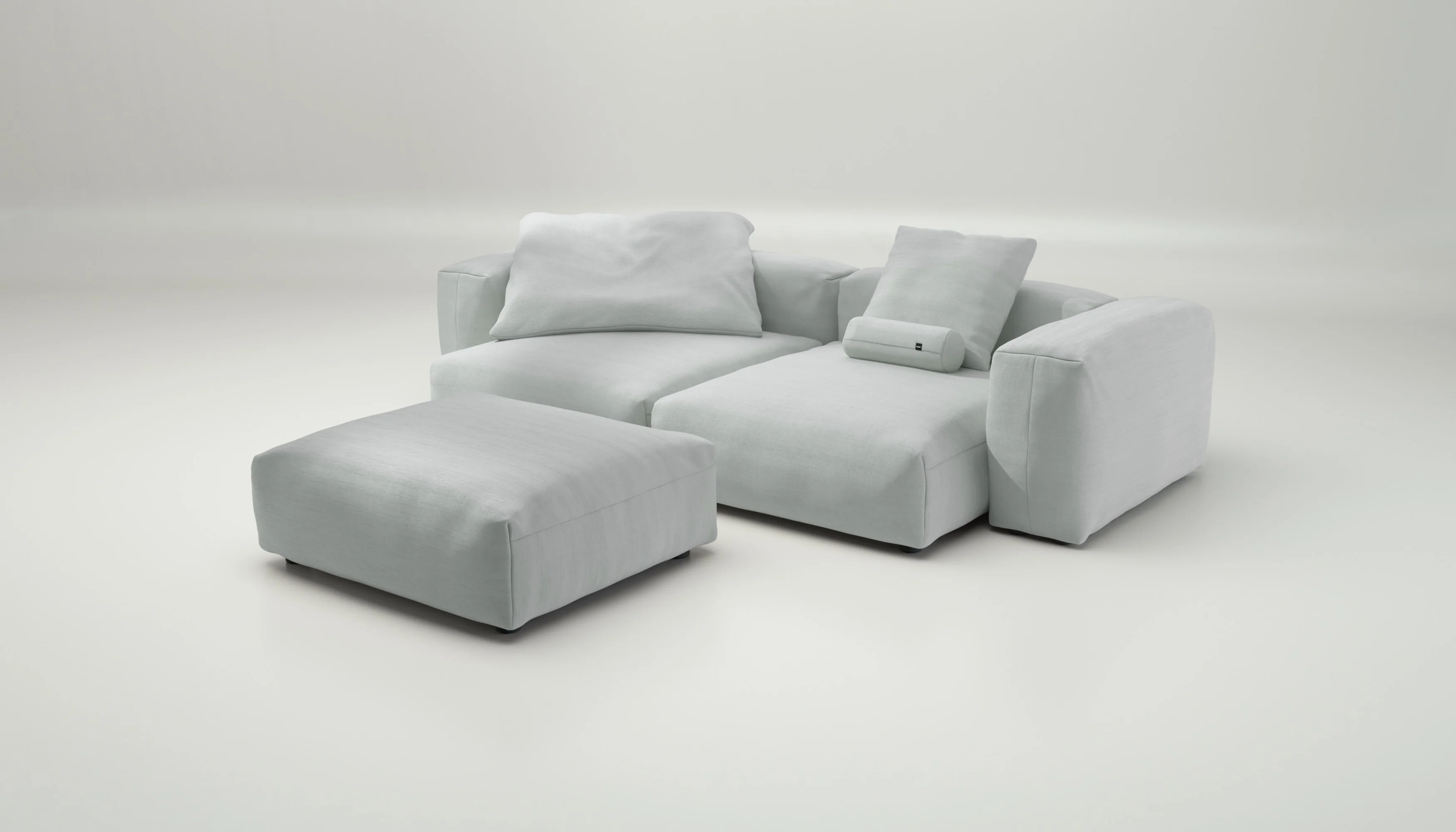 vetsak | Sofa Set 03 - Pique - Light Grey | Modular Sofa | 3.5 Seater | Big Sofa | Corner Sofa - Image 4