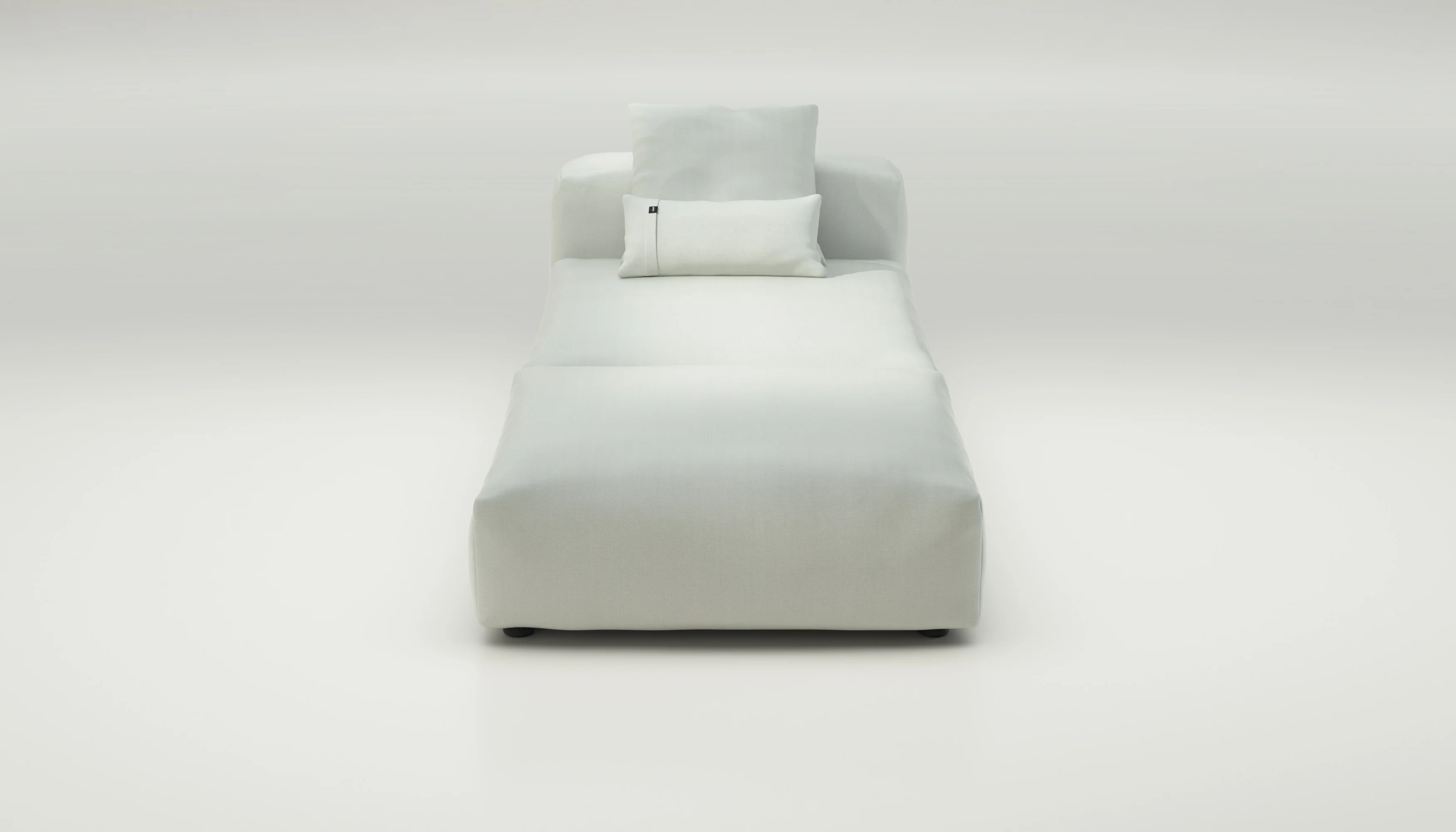 vetsak | Sofa Set 07 - Sun Lounger - Herringbone - Creme | Modular Sofa | 2 Seater | Daybed | Chaiselounge