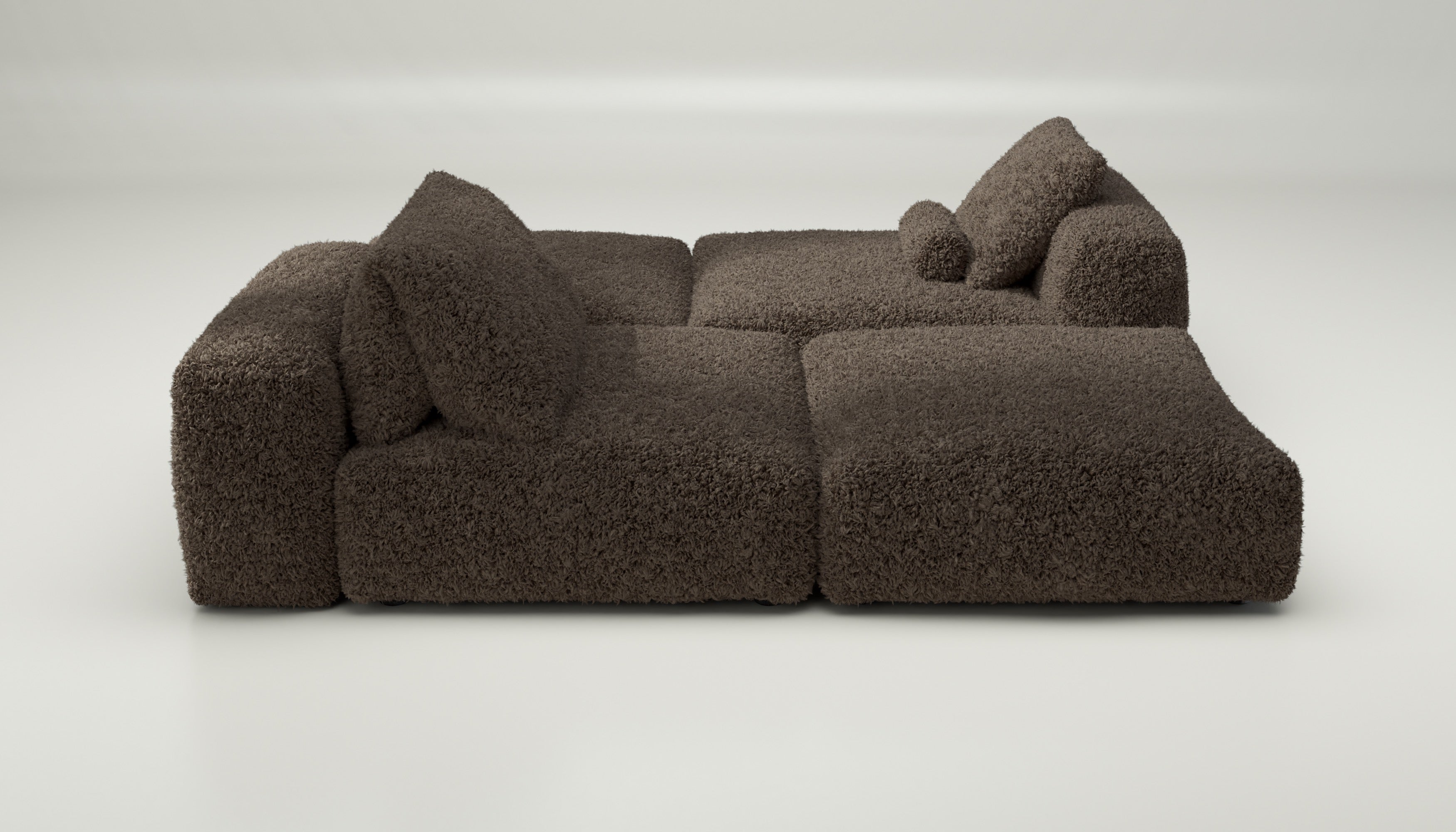 vetsak | Sofa Set 08 - Daybed - Doodle - Cacao | Modular Sofa | 6 Seater | Outdoor Island | Double lounger