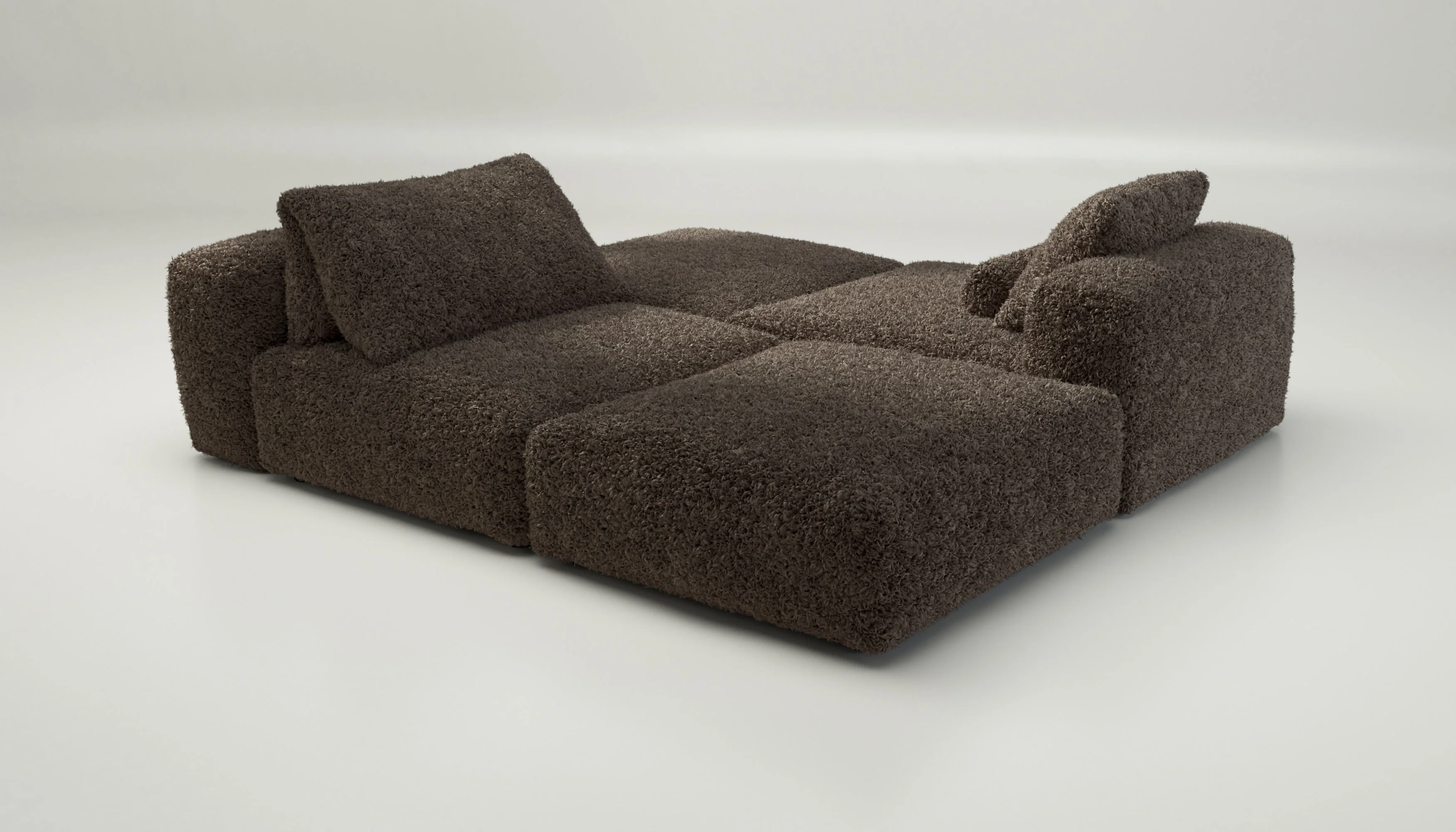 vetsak | Sofa Set 08 - Daybed - Doodle - Cacao | Modular Sofa | 6 Seater | Outdoor Island | Double lounger - Image 3