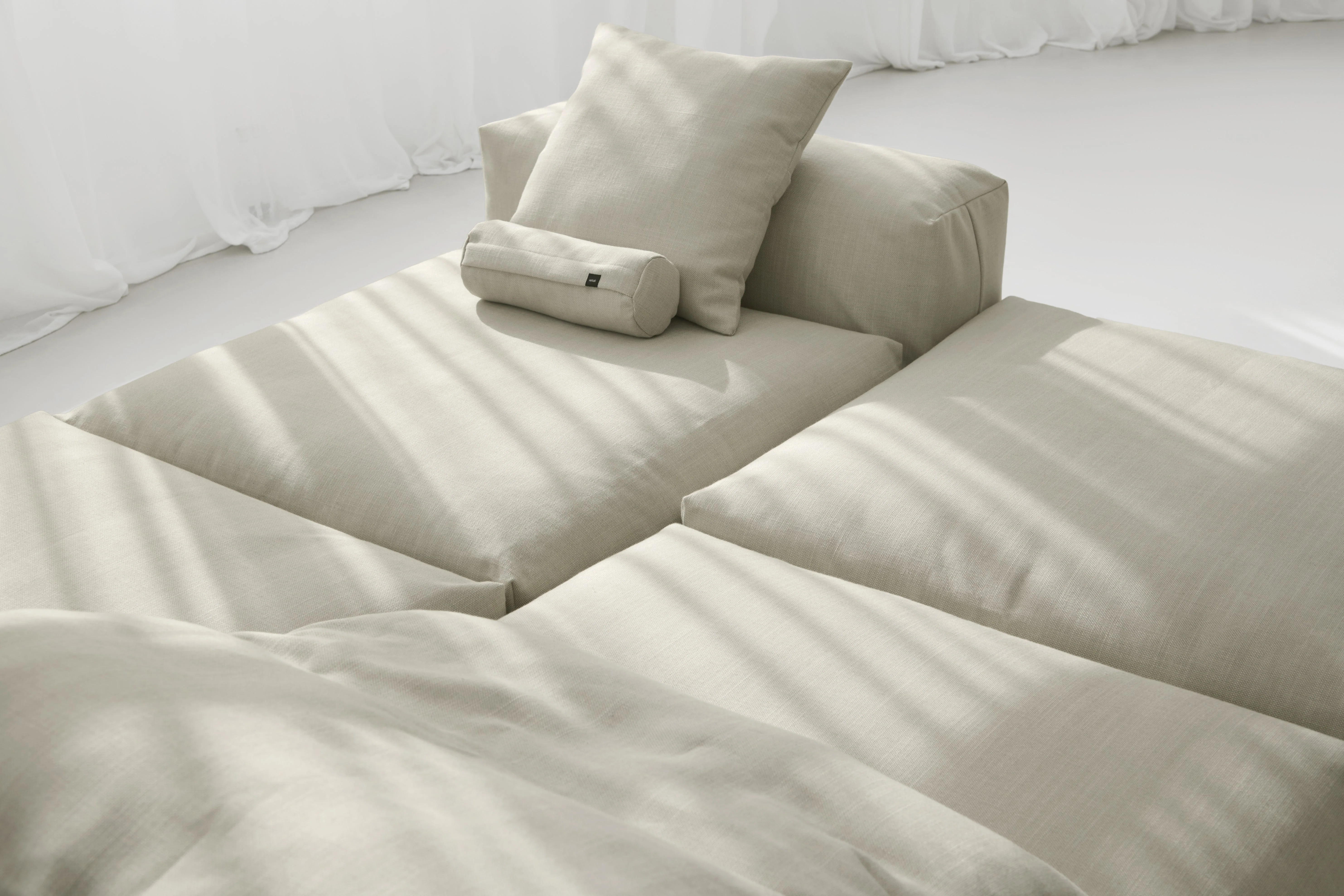 vetsak | Sofa Set 08 - Daybed - Pique - Beige | Modular Sofa | 6 Seater | Outdoor Island | Double lounger - Image 5