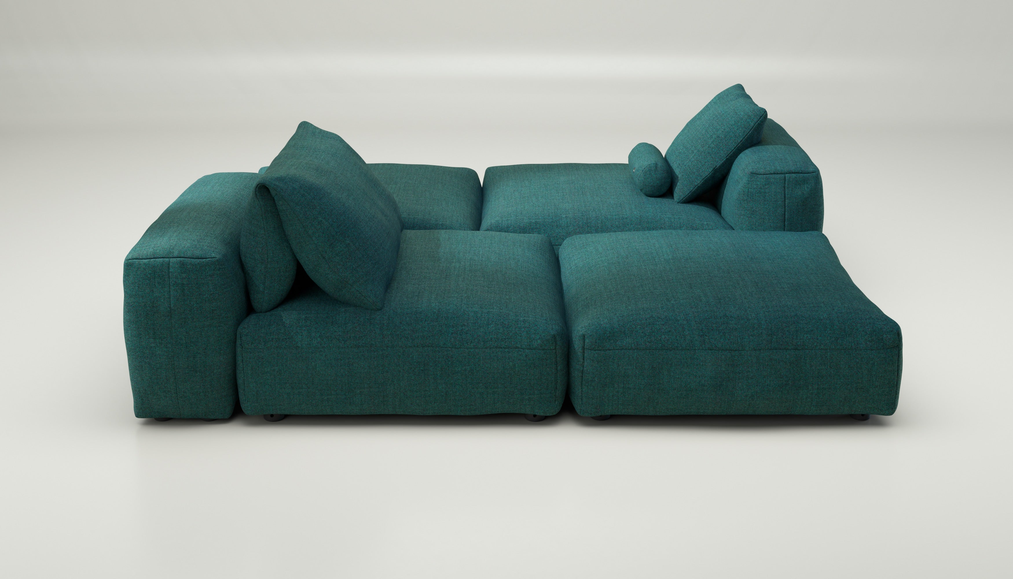 vetsak | Sofa Set 08 - Daybed - Pique - Cedar | Modular Sofa | 6 Seater | Outdoor Island | Double lounger
